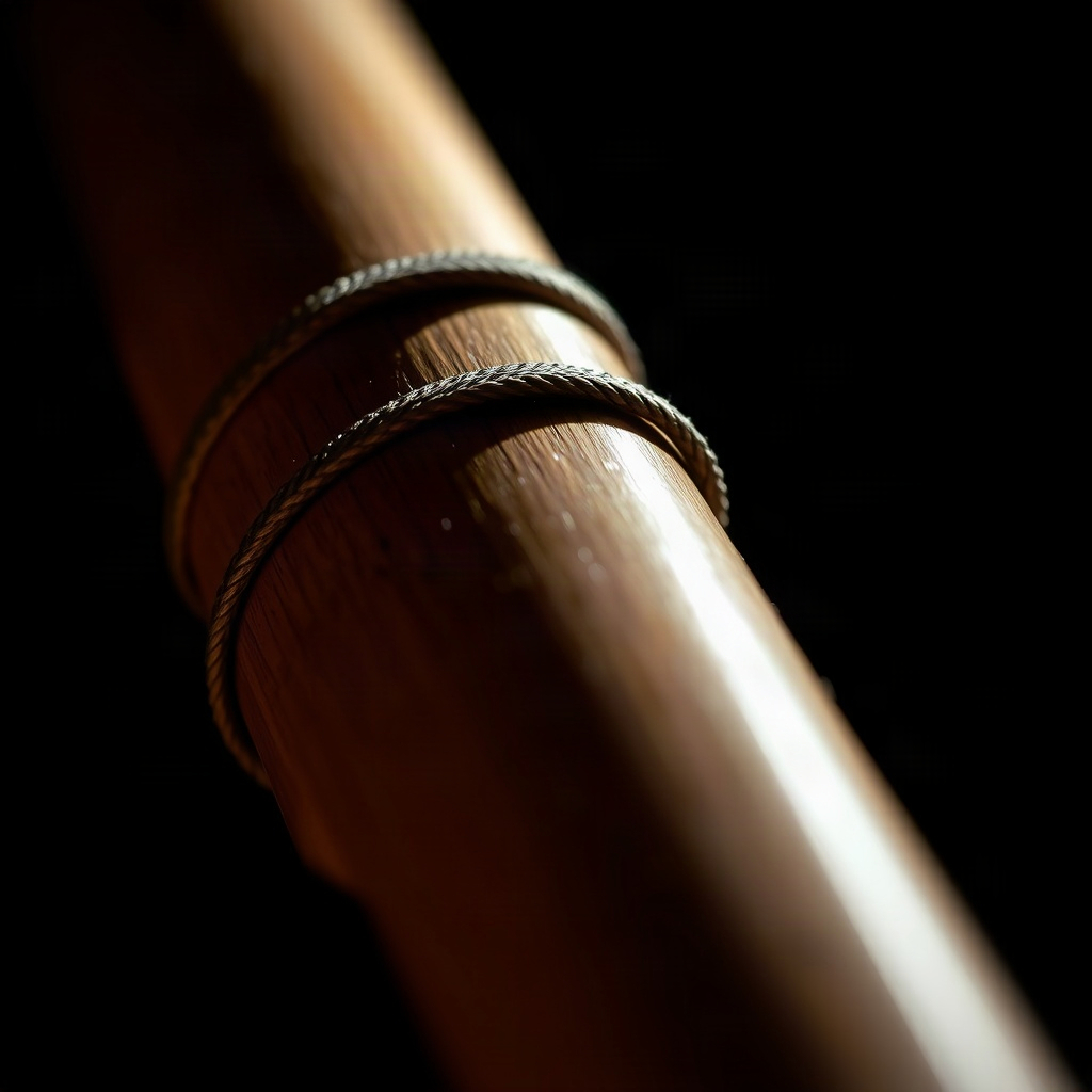 Closeup of a secured baseball training grip